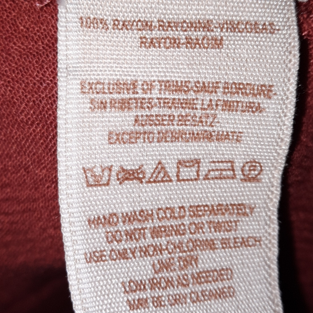 FREE PEOPLE Flowy Boho Tunic Dress Cottage Embroidered Burnt Orange Blu Roomy XS - Picture 5 of 11